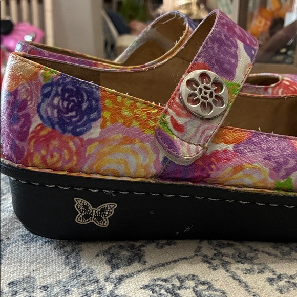 Alegria Colorful Floral Mary Jane Flats - Picture 3 of 6